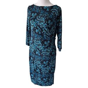 Talbots Paisley Shift Dress size M